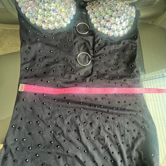 SET Active Strapless Black Dress with Silver Details - Picture 5 of 5